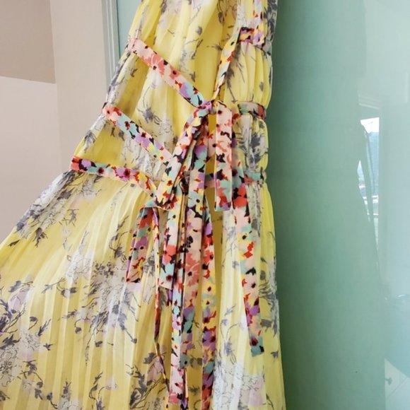 Rebecca Taylor Lemon Pleat Dress, Size 0 - Picture 4 of 4